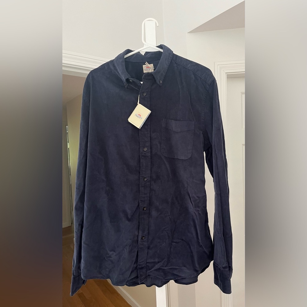 Men’s Large Faherty Stretch Corduroy Shirt - New w tags